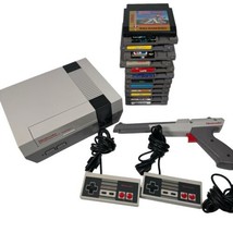 Nintendo NES System &amp; Games Lot 2 Controllers, Zapper, 13 Games - New 72 Pin - £147.39 GBP