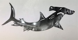 Hammer Head Shark Metal Wall Art Décor 16 &quot; wide x 9 1/2&quot; tall Smoke Tinged - £30.45 GBP