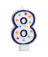 amscan #8 Flat Molded Candle |Birthday |Anniversary - $5.45 CAD