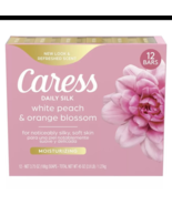 Sealed 12-Pack Caress Daily Silk White Peach Orange Blossom Beauty Bar Soap - $47.59 CAD