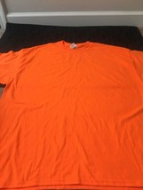 1 Pc Anvil Men&#39;s Orange Short Sleeve T-Shirt Crew Neck Size 2XL - $29.68