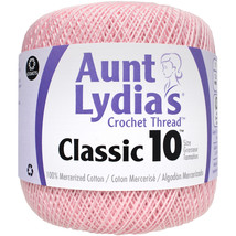 Aunt Lydia&#39;s Classic Crochet Thread Size 10-Orchid Pink - $21.29