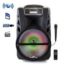 beFree Sound 12&quot; Bluetooth Portable PA DJ Party Speaker Reactive Lights MIC USB - £75.14 GBP