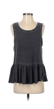 Free People Gray Continental Peplum Tank Size Small Front Pocket - £25.85 GBP