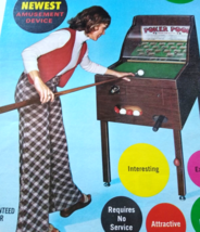 Poker Pool Arcade Flyer Original Billiards Game  Retro Vintage Artwork Mod Lady - £46.36 GBP
