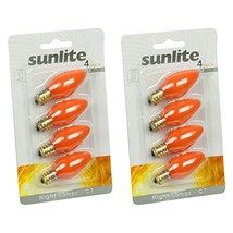Sunlite 7C7/O/CD4 Incandescent 7-Watt, Candelabra Based, C7 Night Light ... - £25.09 GBP
