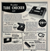 1955 Heath Company Tube Checker Meter Kit Advertisement Vintage Electron... - $24.99