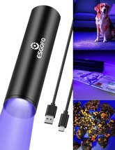 365nm UV Flashlight Mini, Ultraviolet Small Black Light Flash USB C Rechargeable - £8.13 GBP