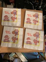 Lot Of 4 Get Along Gang Small Napkins Vintage Birthday Party Supplies Beverage - £7.58 GBP