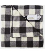 Biddeford Comfort Knit Fleece Electric Heated Throw Blanket Warming Blac... - $56.44 CAD