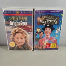 Shirley Temple in Bright Eyes VHS Tape Colorized and Mary Poppins Factory Sealed - £10.22 GBP
