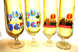 4 VEB Wernesgrun Schwerin Sternburg Leipzig Multiples East German Beer Glasses - £7.90 GBP