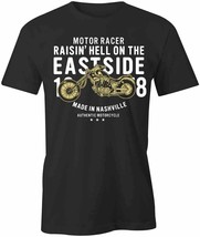 R ASIN&#39; Hell On The East Side Bike T Shirt Tee Short-Sleeved Cotton S1BSA229 - £14.11 GBP+