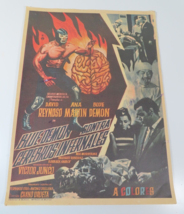 Blue Demon contra cerebros infernales Mexican Movie Poster Wrestling Lucha Libre - £71.18 GBP