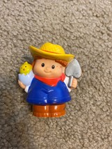 2002 Little People Farmer Chick Shovel 2.5&quot; Inch Figure Mattel Rare - £4.65 GBP
