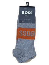Hugo Boss Men&#39;s Low Cut Socks 2 Pack- Grey- Size: US 7-13 - £11.59 GBP