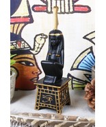 Egyptian Goddess Maat Squatting On Pedestal with Ostrich Feather Statue ... - €21,62 EUR