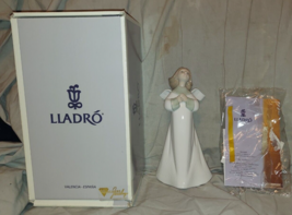 LLADRO AN ANGEL&#39;S WISH 6788 ANGEL GLAZED PORCELAIN FIGURINE 9 1/4&quot; GIRL ... - £73.21 GBP