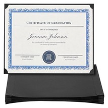 24-Pack Single Sided Award Certificate Holders (Fits 8.5X11, Black) - $30.39