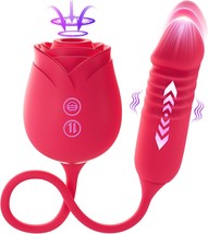 Vibrator Dildo Sex Toys for Women - Uprgraded Rose Sex Toy with Thrusting G Spot - £20.50 GBP