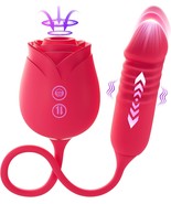 Vibrator Dildo Sex Toys for Women - Uprgraded Rose Sex Toy with Thrustin... - £21.29 GBP