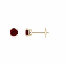 Authenticity Guarantee 
ANGARA 3MM Natural Round Ruby Stud Earrings for Women... - £429.82 GBP