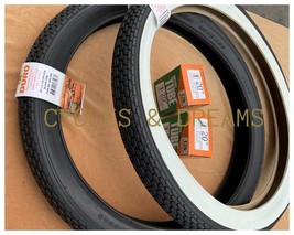 All Black &amp; White Wall Vintage Stingray S2 Brick Tires 20 X 2.125 W/ Tubes - £47.49 GBP