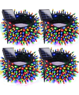 Multi-Colored Solar Powered Christmas Lights Outdoor Waterproof, 400 LED... - $88.67 CAD