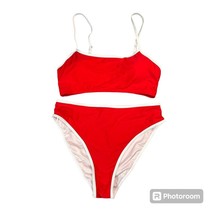 Unbranded Women&#39;s Large Red Bralette Two Piece Bikini Set - $18.69