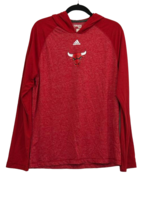 Adidas Chicago Bulls Logo Raglan Long Sleeve Hooded T-Shirt, Red, Large - £23.45 GBP