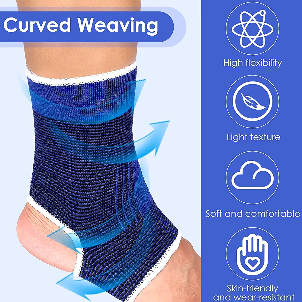 Sporting BraceTop 1 Pair Professional Elastic Knitted Ankle Support Band Ankle B - £23.41 GBP