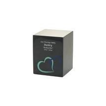 Monumental Memorials Hearts Blue Black, Extra Small Urn - $5,631.30 MXN