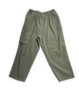 Dress Barn Crop Pants Women Size 24 Plus Dark Khaki Casual Elastic Waist... - €8,10 EUR