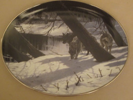 Wolf Collector Plate Moonlight Shadows Persis Clayton Weirs Winter Shadow Wolves - £15.80 GBP