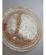 Vintage Floragold Jeanette Louisa Depression Glass Large Serving Tray Platter   - £11.82 GBP