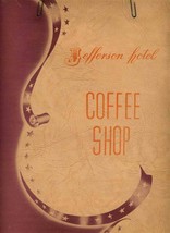 Jefferson Hotel Coffee Shop Menus Ferris Park Plaza Dallas Texas 1950&#39;s - £136.09 GBP