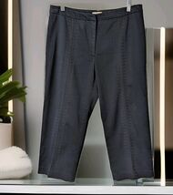 Apostrophe Stretch Crop Capris Pants Black Embroidered Women's Size 14P - $14.84