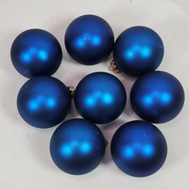 Vintage 1990s Blue Christmas Holiday Ornaments 3 Inch LOT OF 8 For Crafting - £13.56 GBP