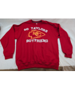 GO TAYLORS BOYFRIEND Kansas City Chiefs Crew Neck RED Sweatshirt Size XL... - $466.30 MXN