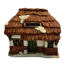 Santas Best Americana Cottage Thatch Roof Porcelain Christmas Village Mini - £7.90 GBP