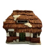 Santas Best Americana Cottage Thatch Roof Porcelain Christmas Village Mini - £7.83 GBP