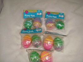 New 10 Easter Eggs Glitter Putty  (5pkg x 2) 2.5&quot; x 1.25&quot; HTF Hunt Basket filler - £11.21 GBP