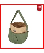 Waterproof Canvas Round Tool Bag with Sturdy Handle for Garden Enthusiasts - $968.04 MXN
