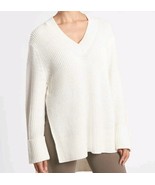 Athleta Women’s Shasta  Ivory V-Neck Knit Sweater Size XS Oversized RETA... - $44.01 CAD