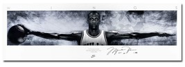 Michael Jordan Autographed &quot;Hof 2009&quot; Bulls 72&quot; X 23&quot; Wings Photo Uda Le 123 - £7,988.07 GBP