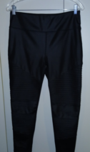 WALK POP LADIES BLACK LEGGINGS-L-NWOT-POLYESTER/SPANDEX-VERY STRETCHY W/... - $9.99