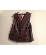 Vintage Chocolate Brown Leather Vest - €69,00 EUR