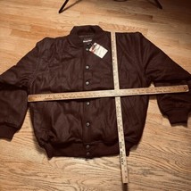 NEW Vintage Wool Blend Jacket Men 2XL REGAL WEAR Coat Dark Brown Felt - £56.49 GBP