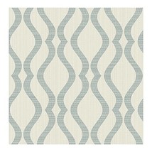 Teal Ogee Wallpaper 20.5 X Blue Geometric Washable - £38.01 GBP