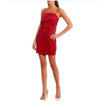 Midnight Doll Sleeveless Red Glitter Formal Mini Dress Juniors Womens 3 NEW - £37.96 GBP